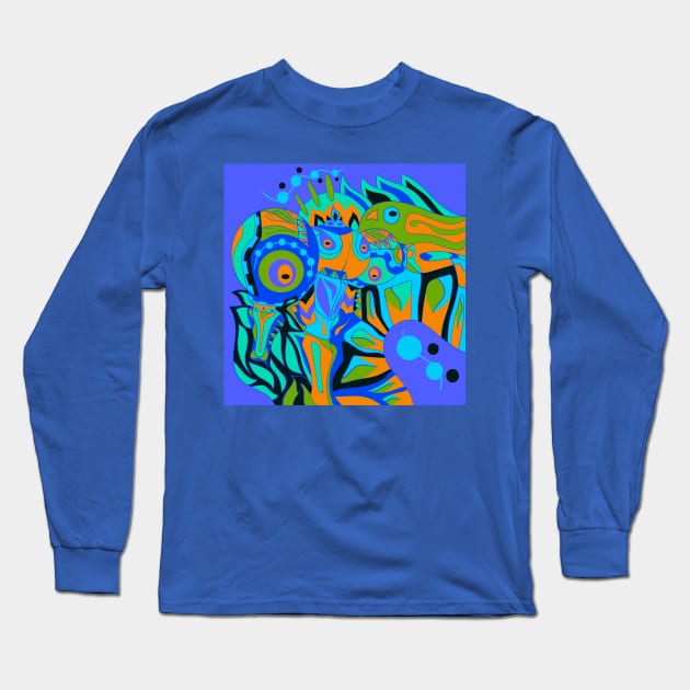 deep ocean astronaut ecopop Long Sleeve T-Shirt by jorge_lebeau